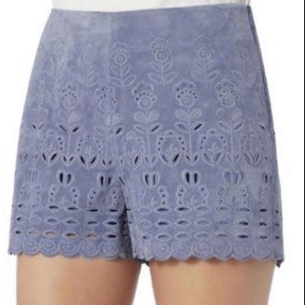 NWOT intermix suede eyelet shorts
